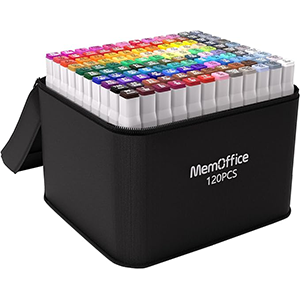 MemOffice 120 Colors Dual Tip Markers