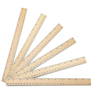 25 Pack Wooden Ruler