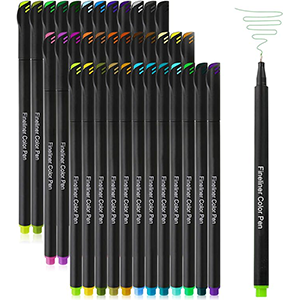 Aen Art 36 Colors Journal Planner Pens